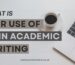 Fair use of AI in Academic Writing